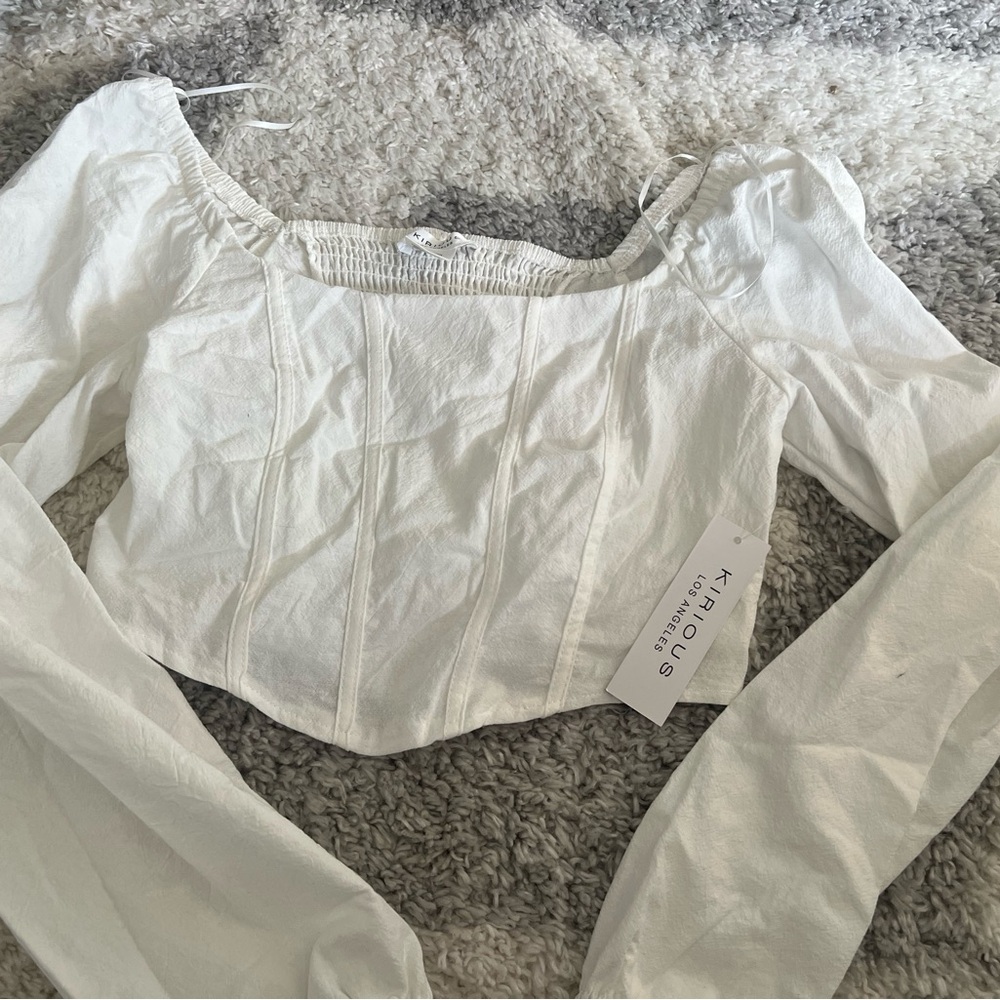 NWT White Kirious top SZ S #croptop